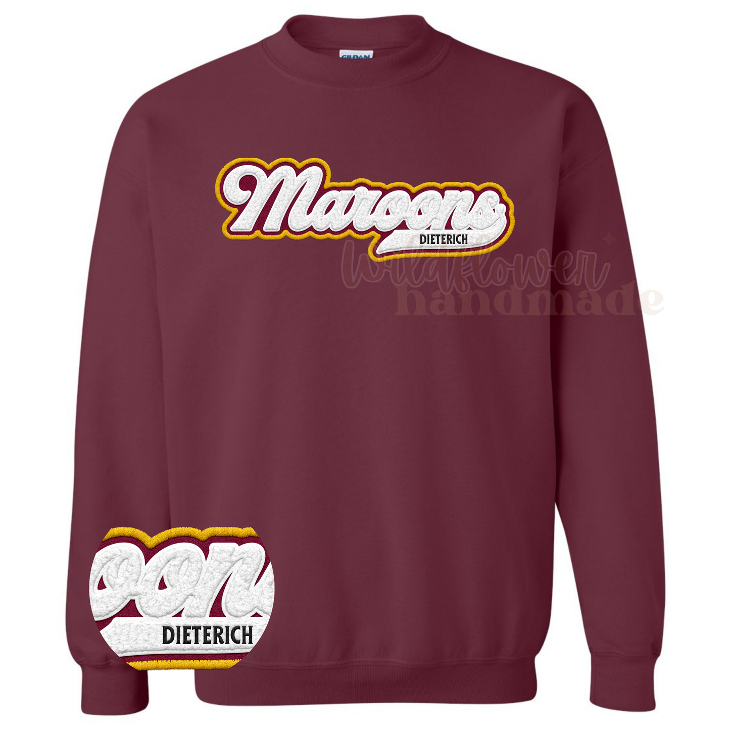 MAROONS Retro Faux Chenille