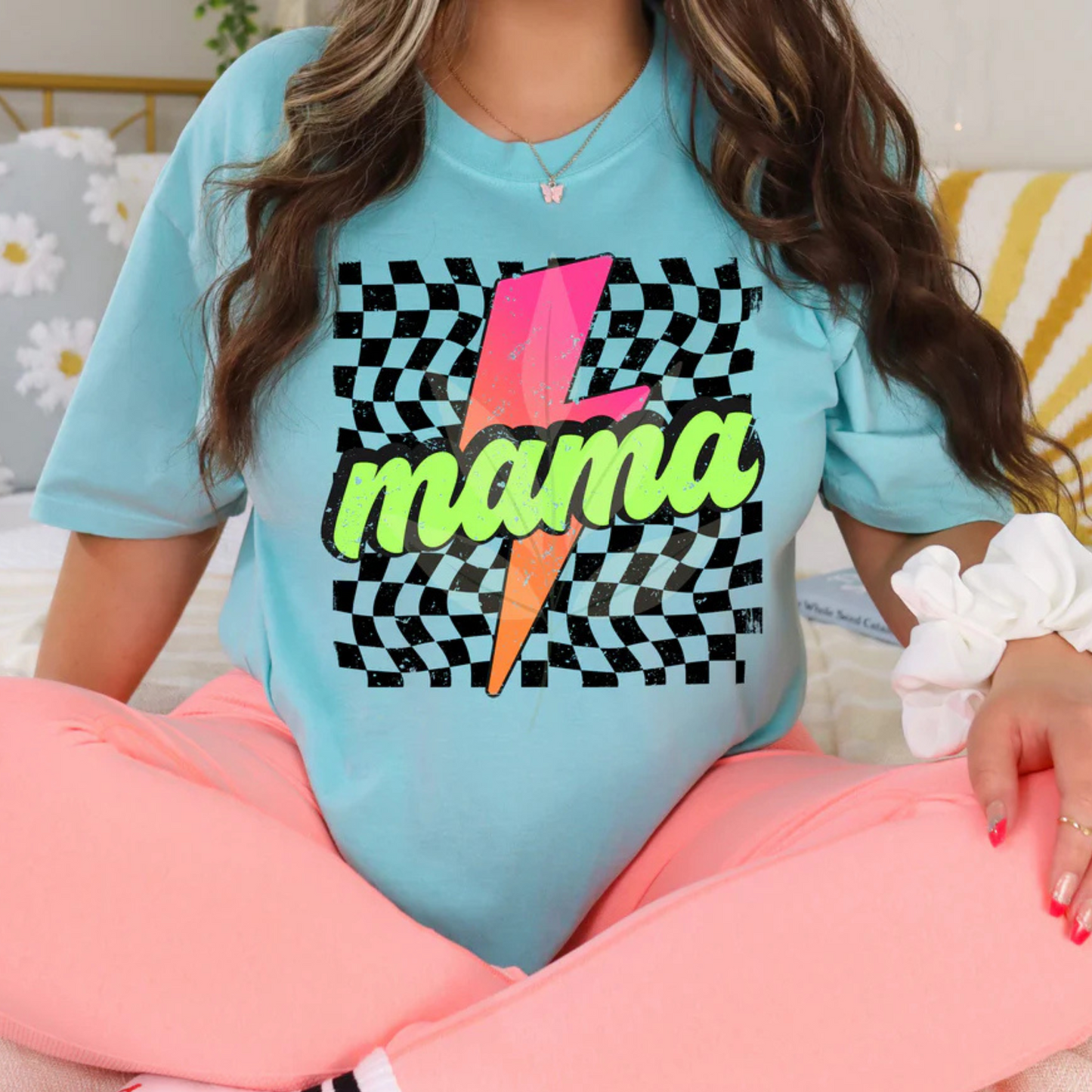 Neon Checkered Mama