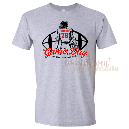 CUSTOM My Heart is on That Field - Football