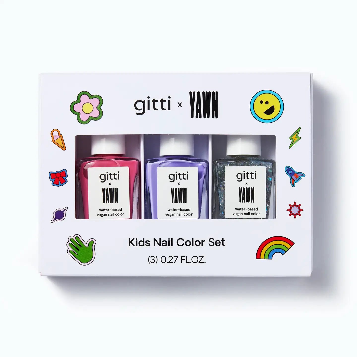 Kids Nail Polish Set | Clean Peel-Off Vegan Nail Polish Trio