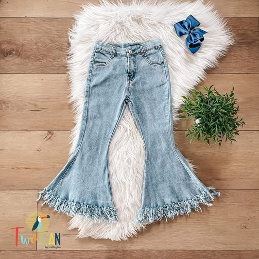 Girls Fringe Jeans