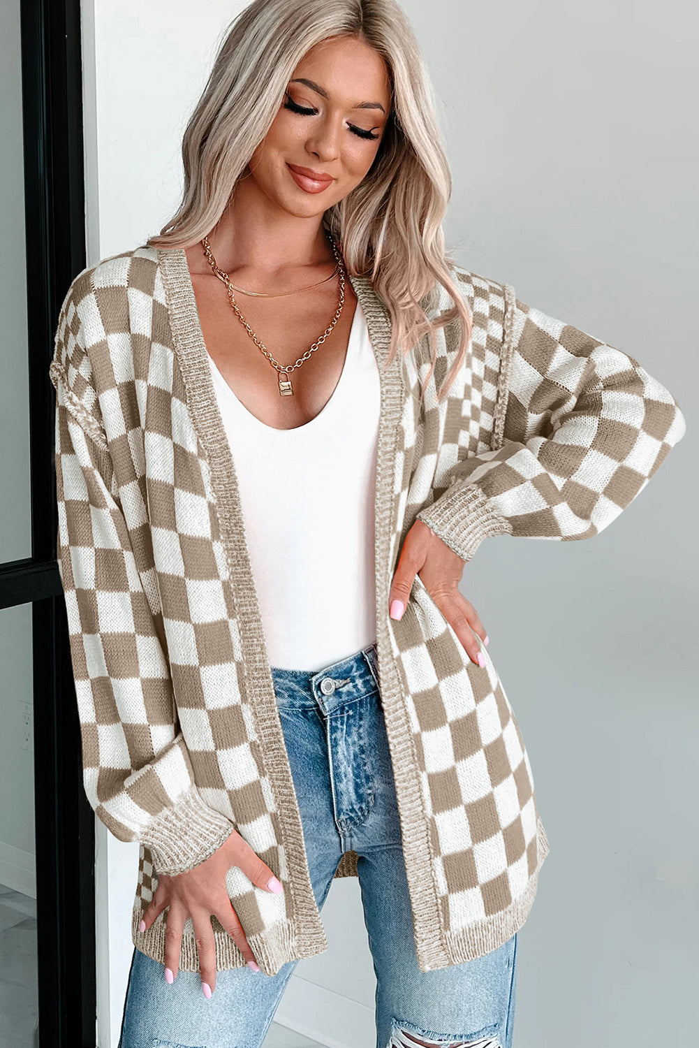 PREORDER: CIENNA Checkered Cardi