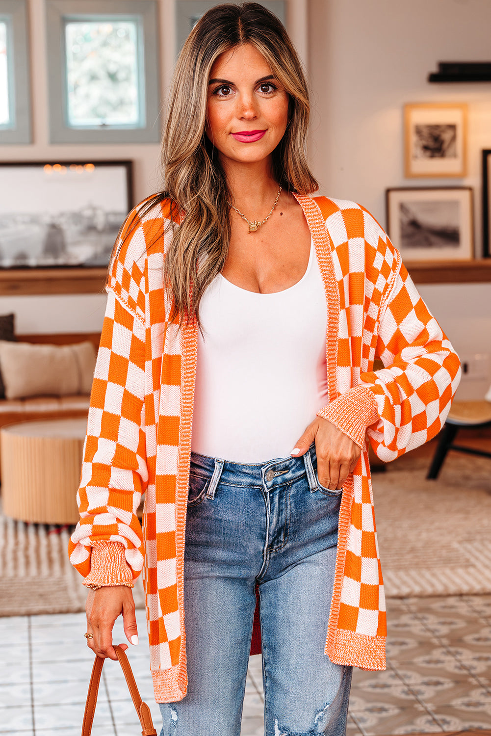 PREORDER: CIENNA Checkered Cardi