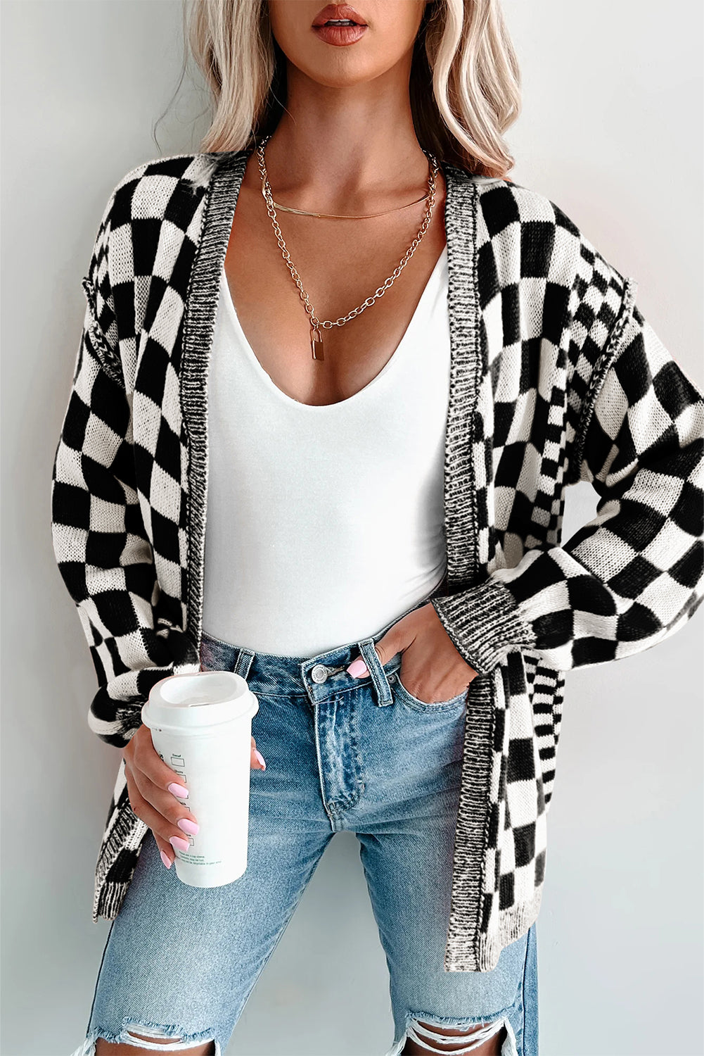 PREORDER: CIENNA Checkered Cardi