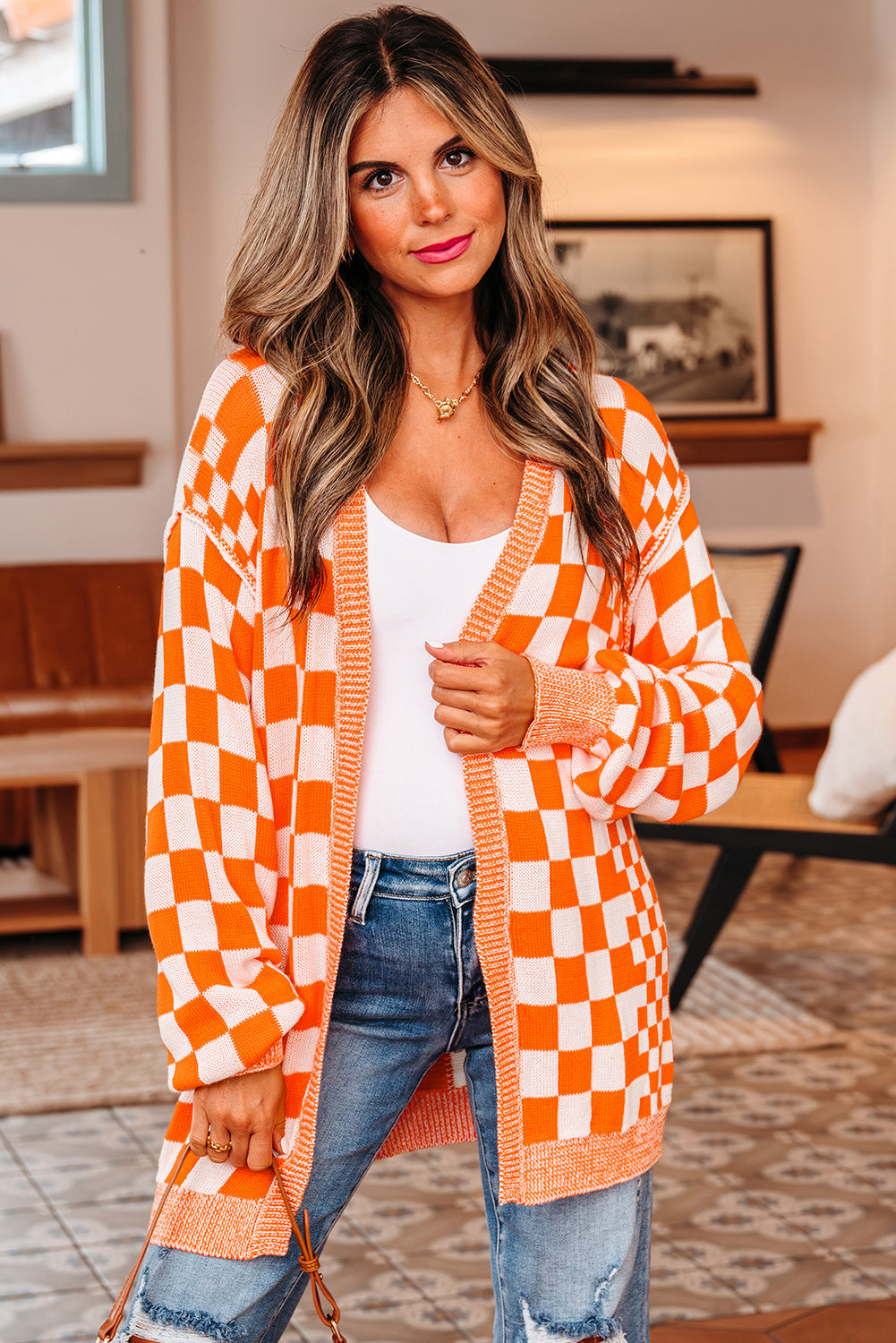 PREORDER: CIENNA Checkered Cardi