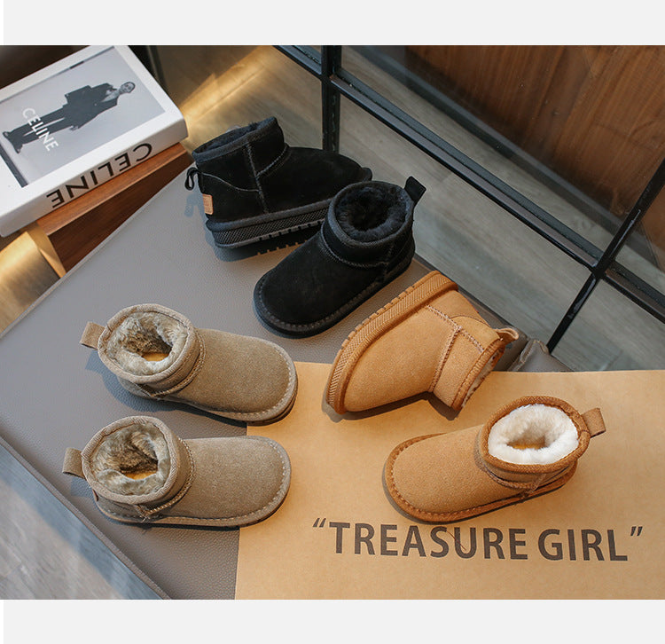 PREORDER: KIDS Faux Fur & Suede Mini Boots