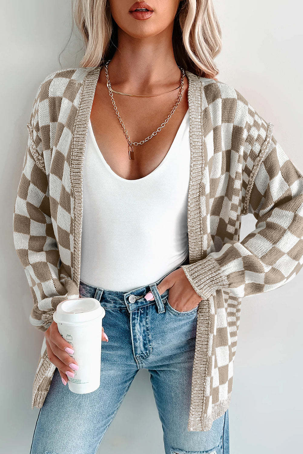 PREORDER: CIENNA Checkered Cardi