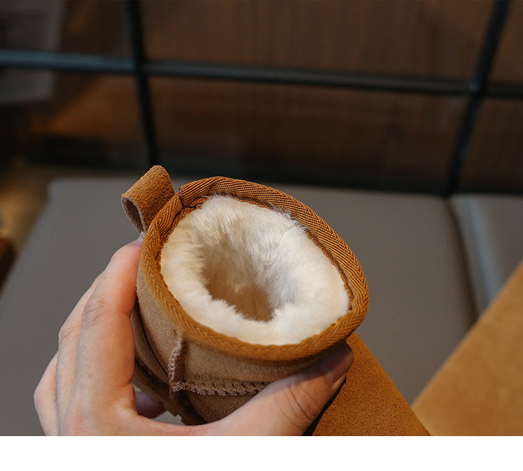 PREORDER: KIDS Faux Fur & Suede Mini Boots