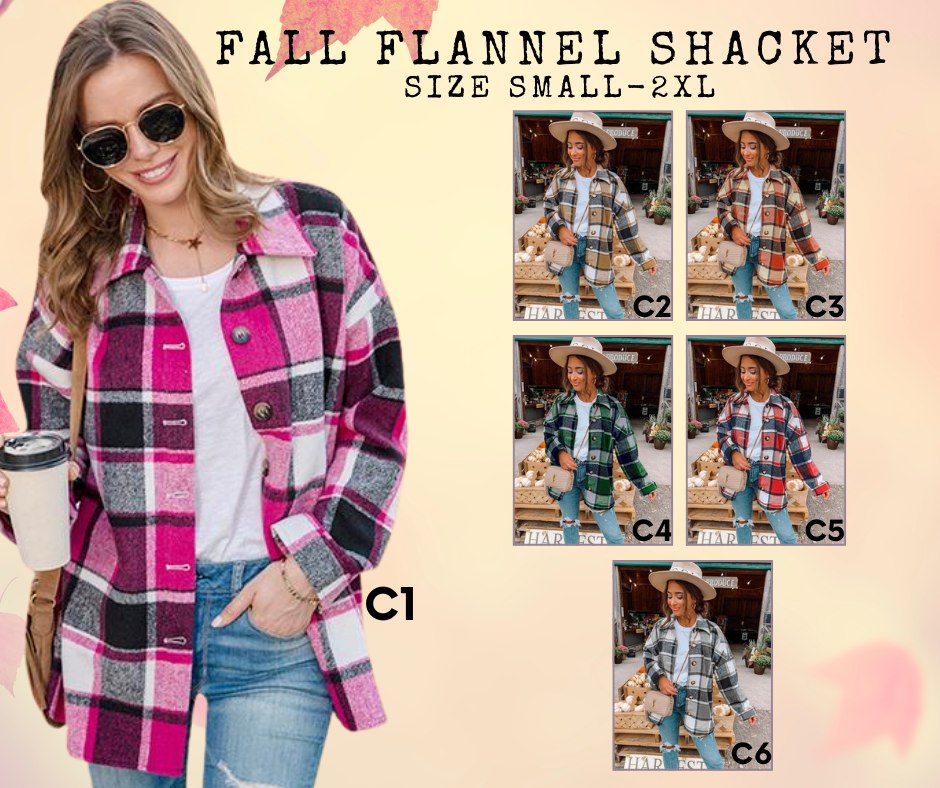 PREORDER: Fall Flannel Shacket