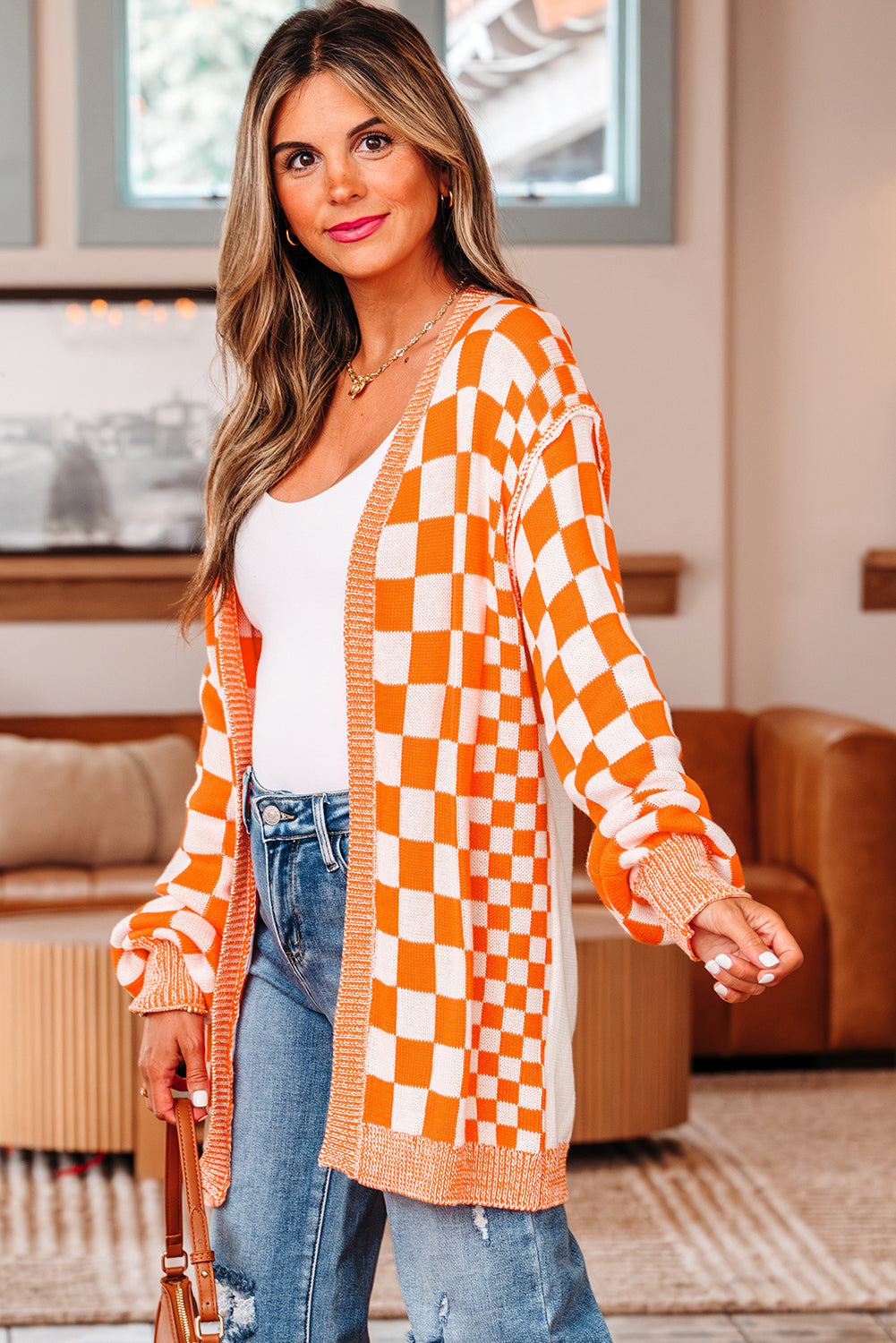 PREORDER: CIENNA Checkered Cardi