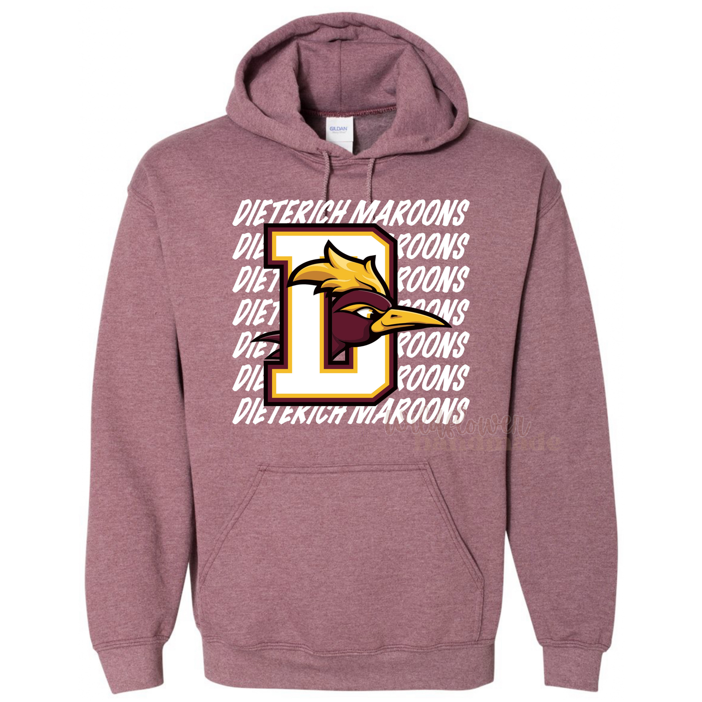 Dieterich Maroons - white logo