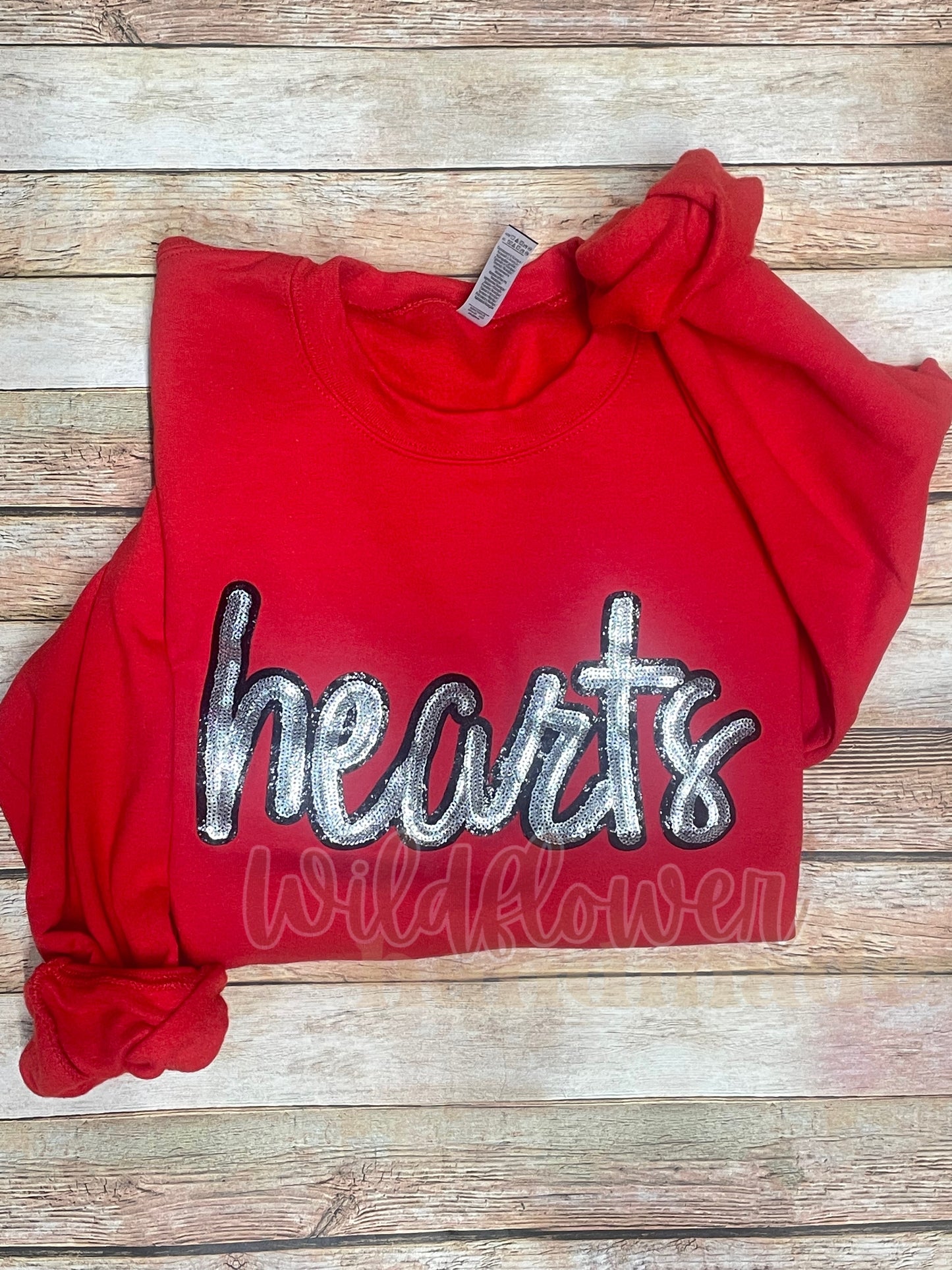 HEARTS Sequin Patch Sweatshirt
