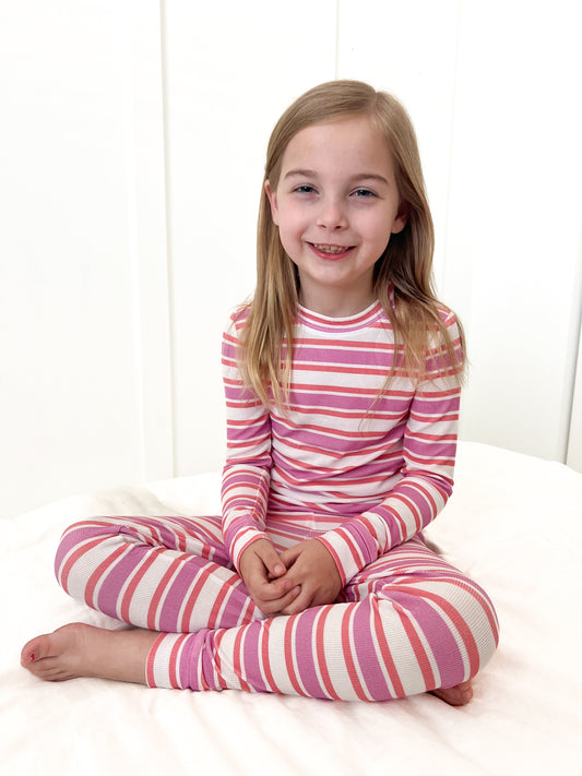 HIBISCUS STRIPE | TWO PIECE SET