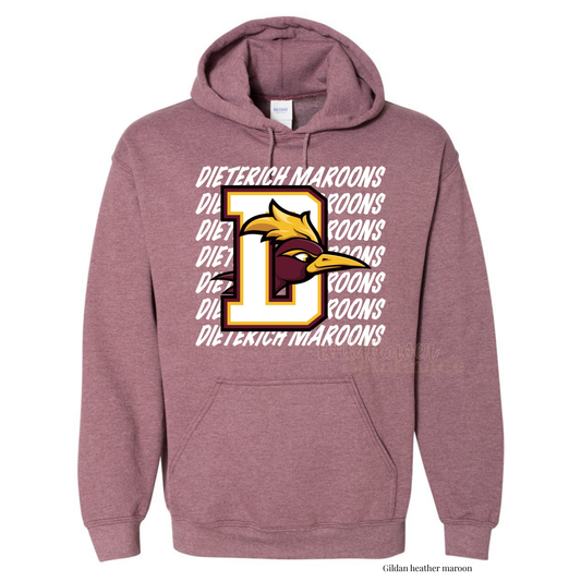Dieterich Maroons - white logo