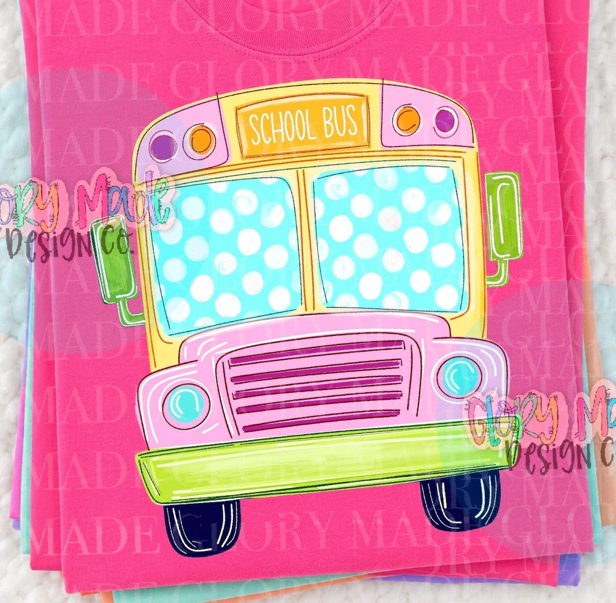 School Bus Doodle Tee