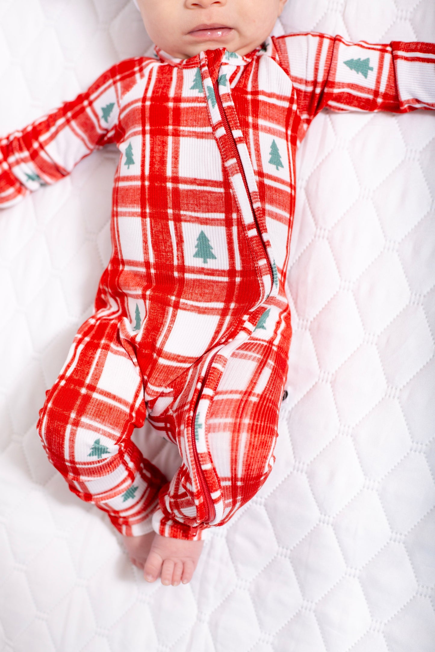 PLAID PINES | ZIP ROMPER