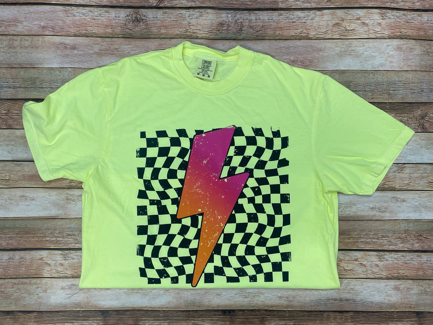 Neon Checkered Tee
