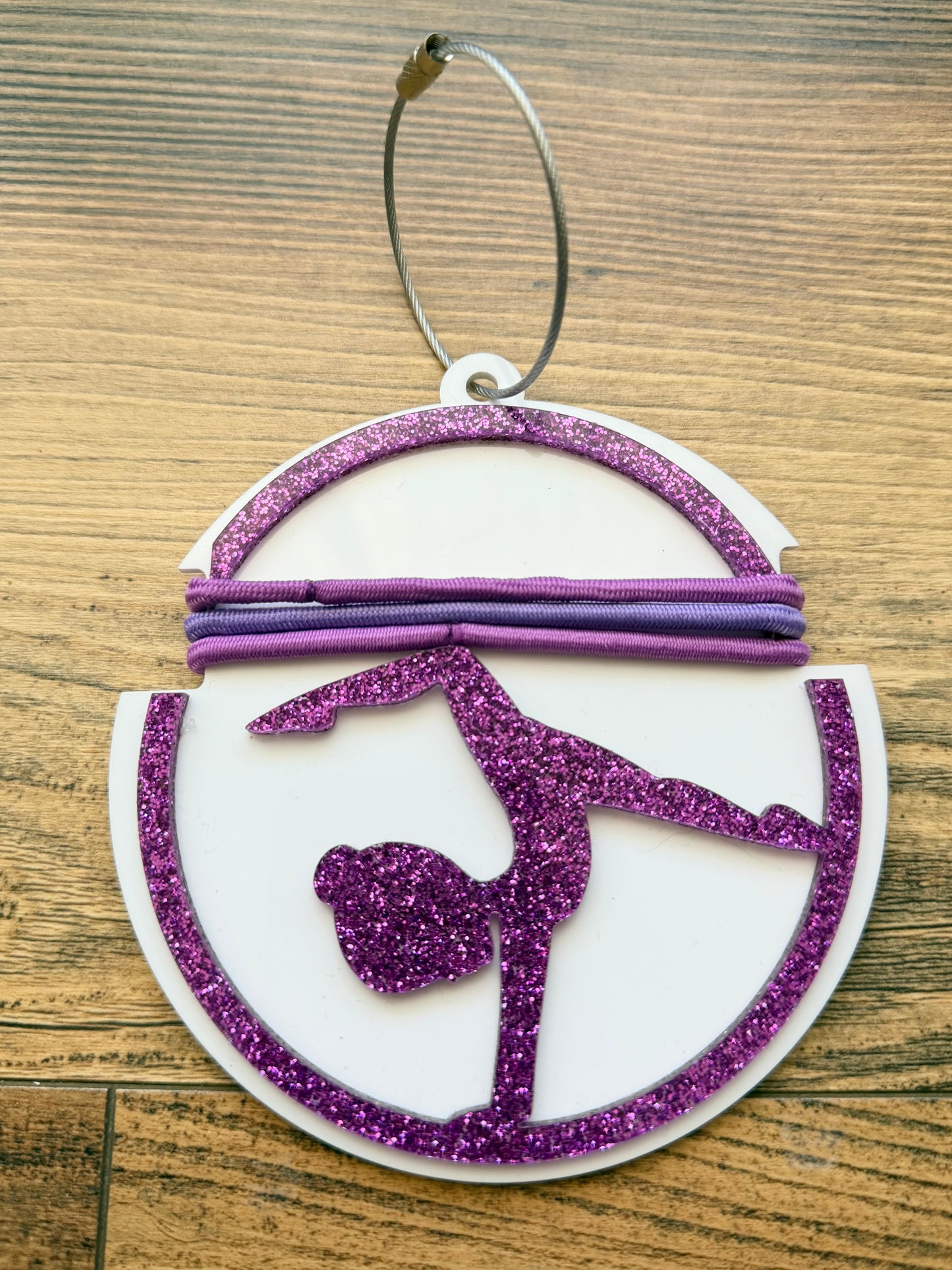 GYMNASTICS Hair Tie Holder Keychain