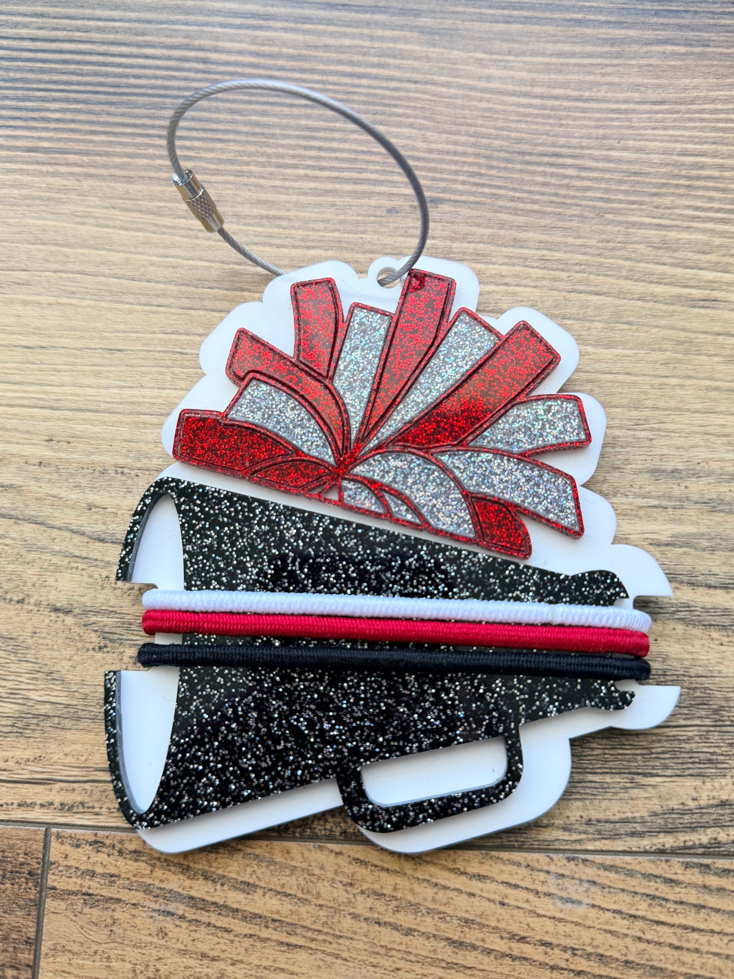 CHEER Hair Tie Holder Keychain