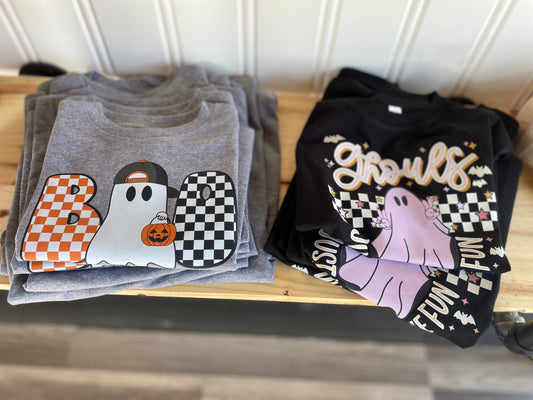 Grey Checkered Boo - RTS