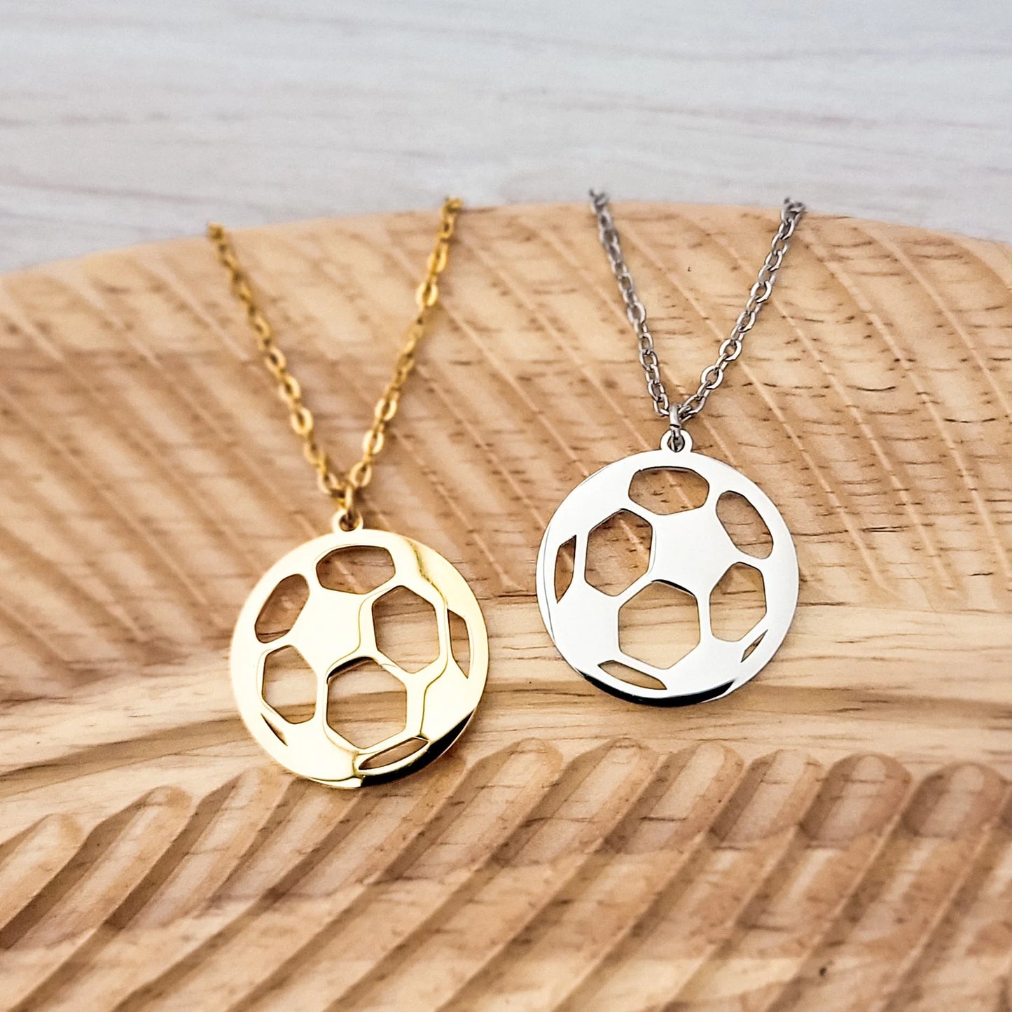 Custom Engraved Soccer Pendant Necklace