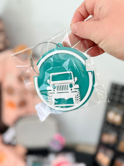 OFF-ROAD/4x4 Acrylic Hair Tie Holder Keychain