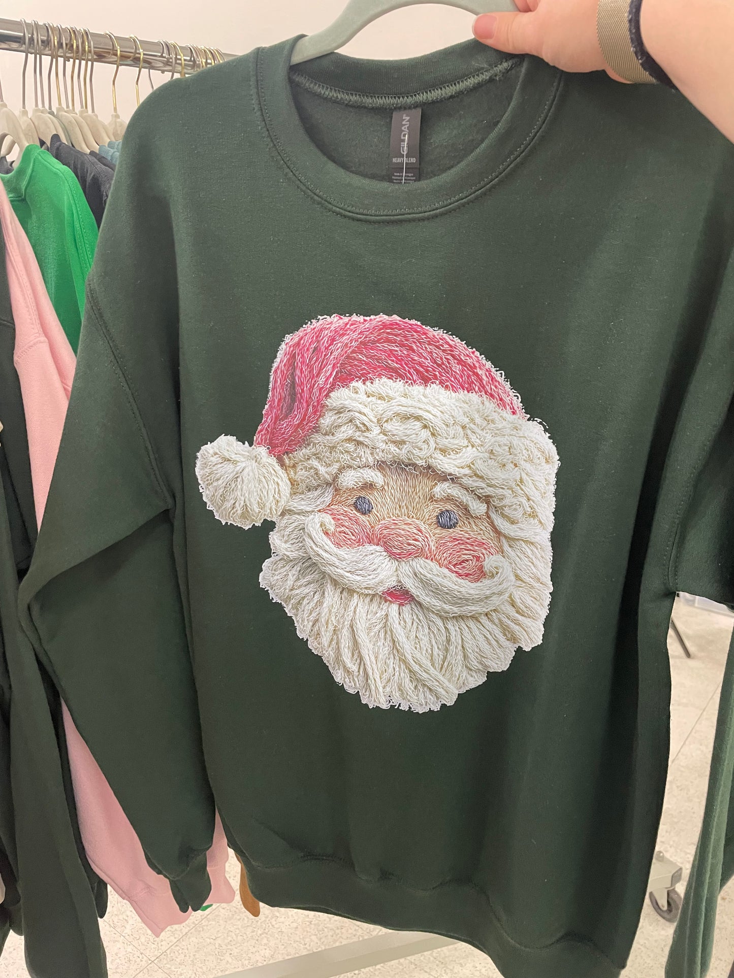 Faux Yarn Santa Crewneck - RTS