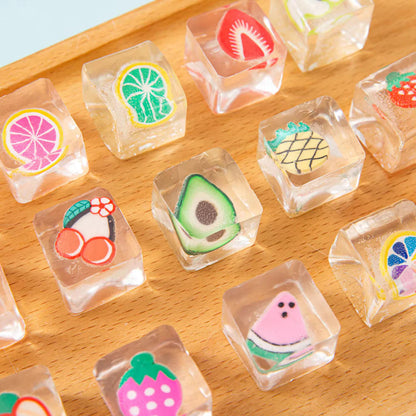 Mini Fruit Ice Cube Squishy - Sent at Random