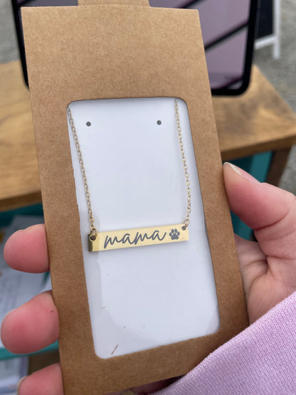 Custom Engraved Bar Necklace