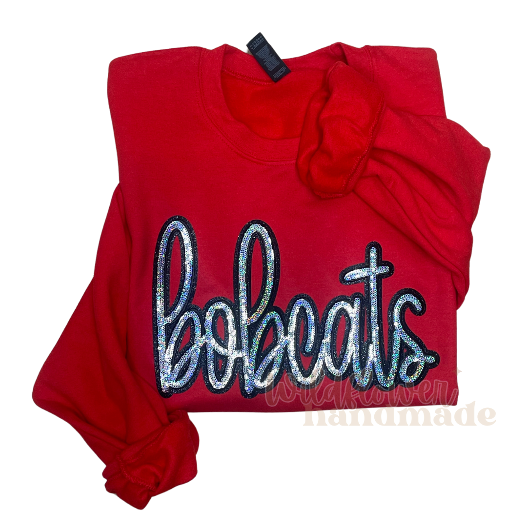 BOBCATS Chenille Patch Sweatshirt