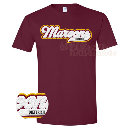 MAROONS Retro Faux Chenille