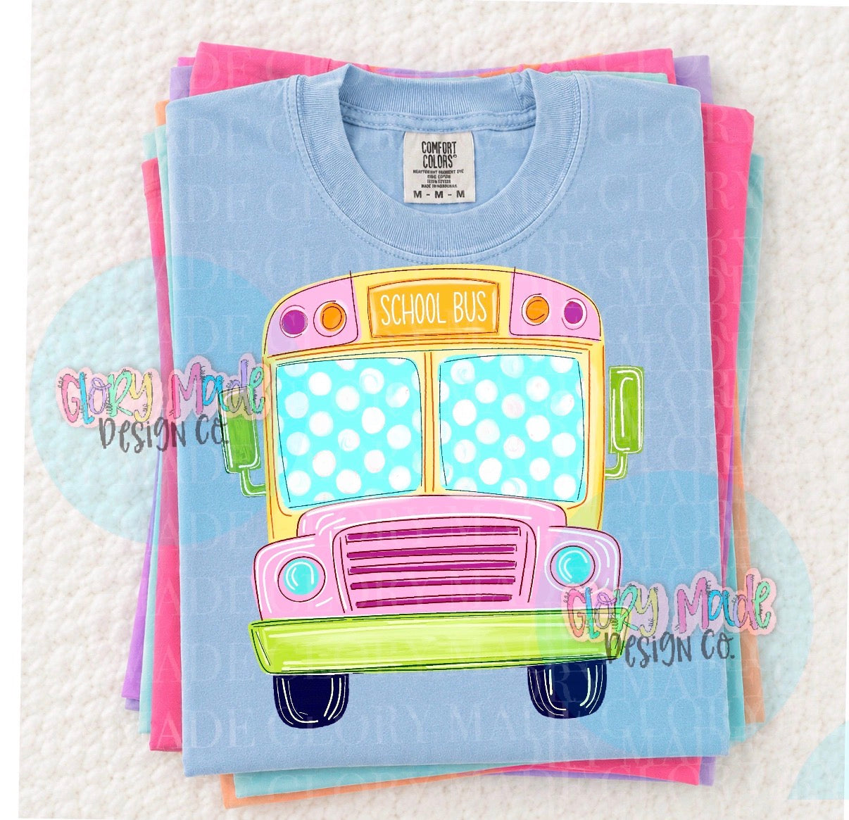School Bus Doodle Tee