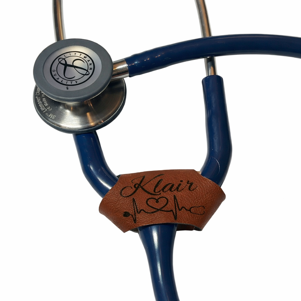 Custom Engraved Leatherette Stethoscope Tag