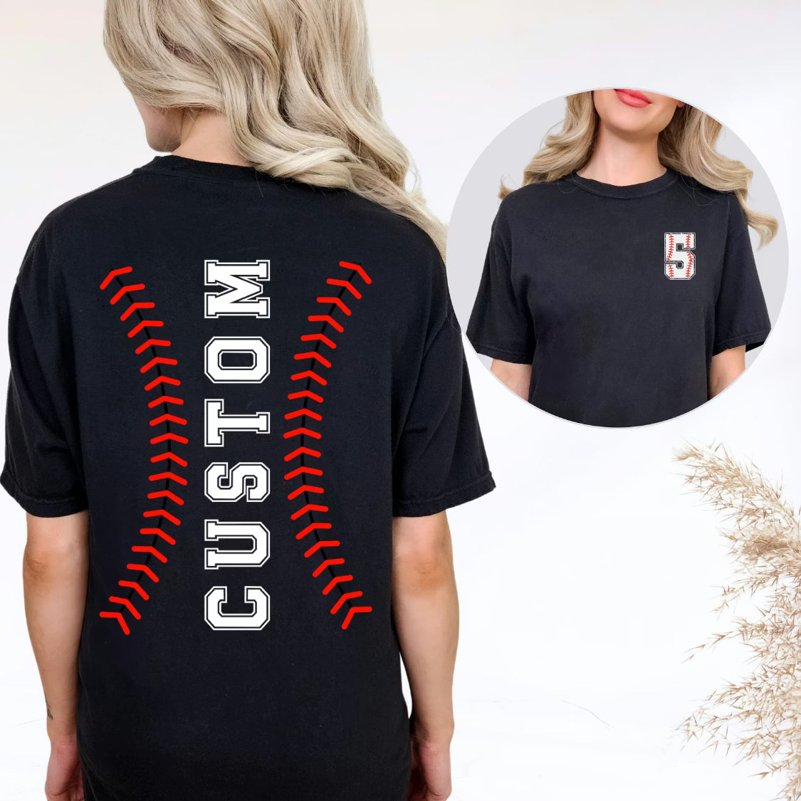 Personalized Baseball Stitching | Completely Customized! | Tee or Crewneck