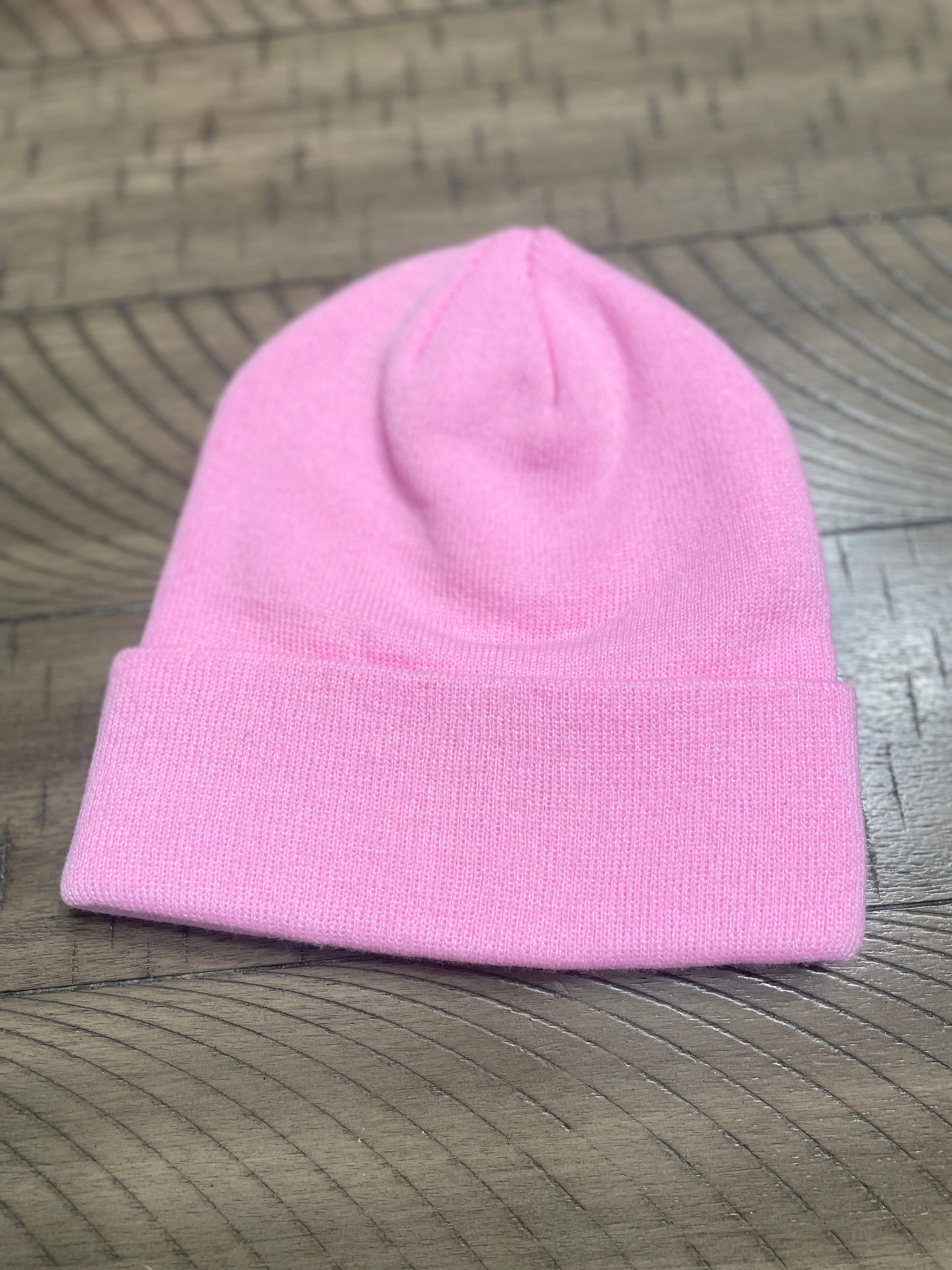 Kids Solid Beanie w/custom patch