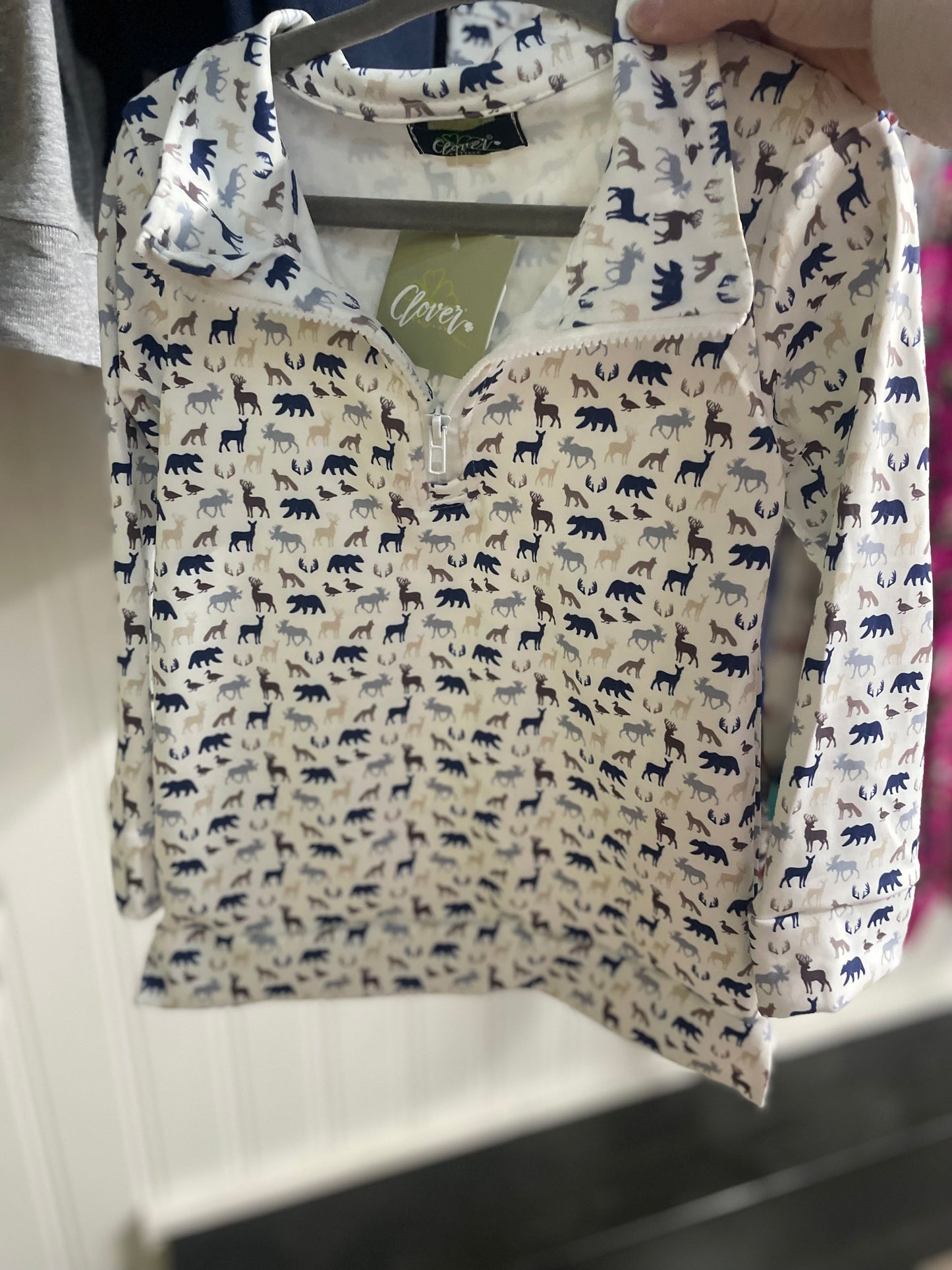 Woodland Silhouette Boy Quarter Zip