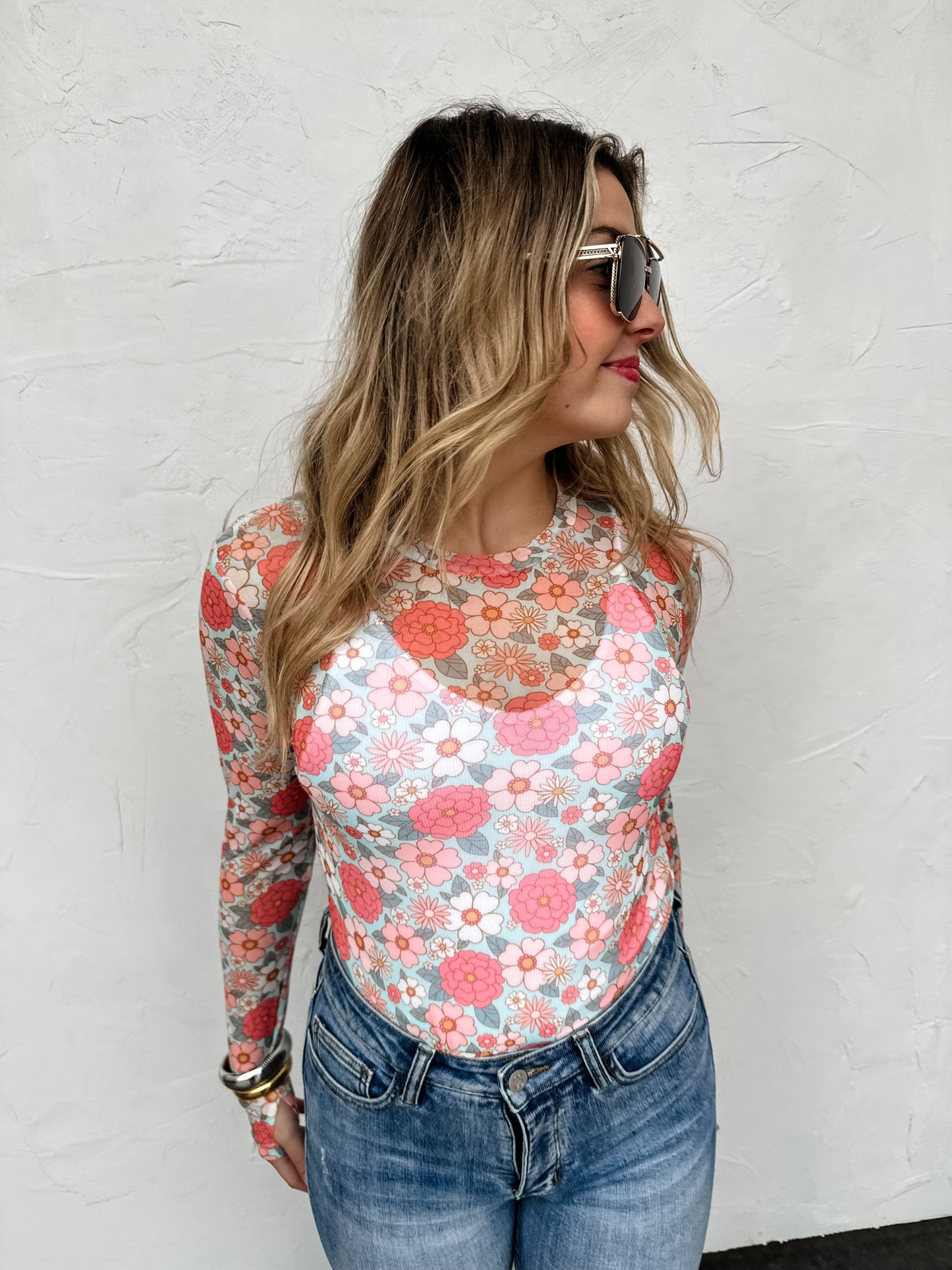 PREORDER - VINTAGE FLORAL MESH TOPS