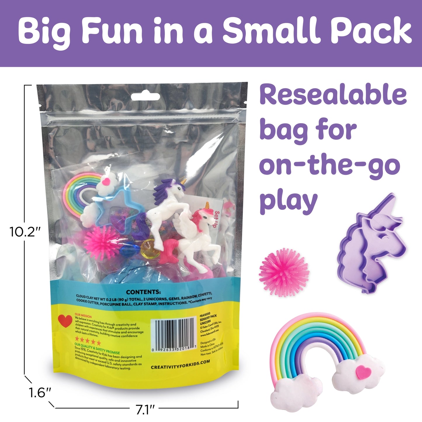 Sensory Pack Unicorn On the Go Sensory Play Set For Kids