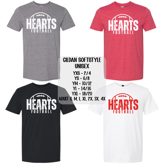 Hearts Football distressed