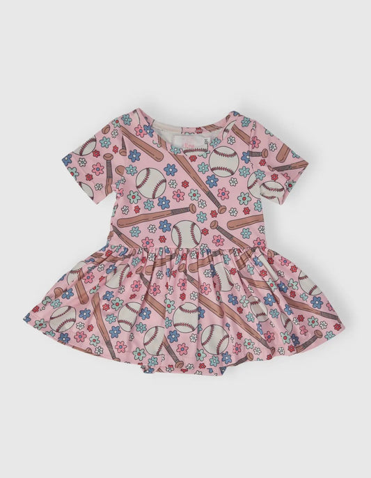 Batter Up S/S Twirl Bodysuit