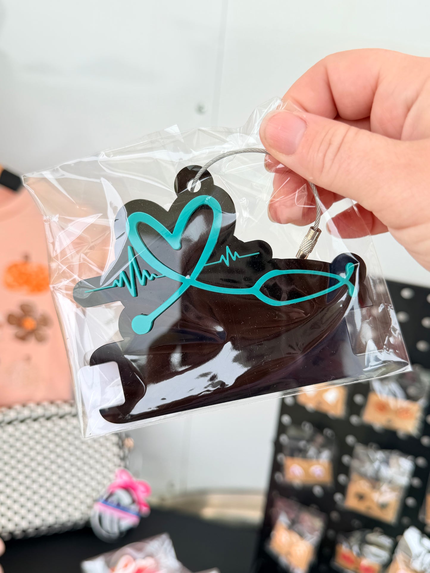 STETHOSCOPE Hair Tie Holder Keychain