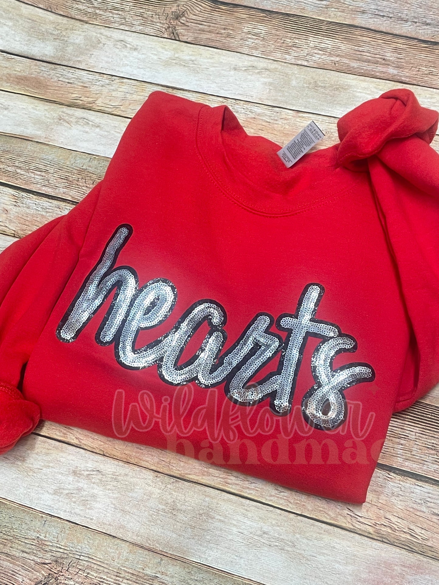 HEARTS Chenille Patch Sweatshirt