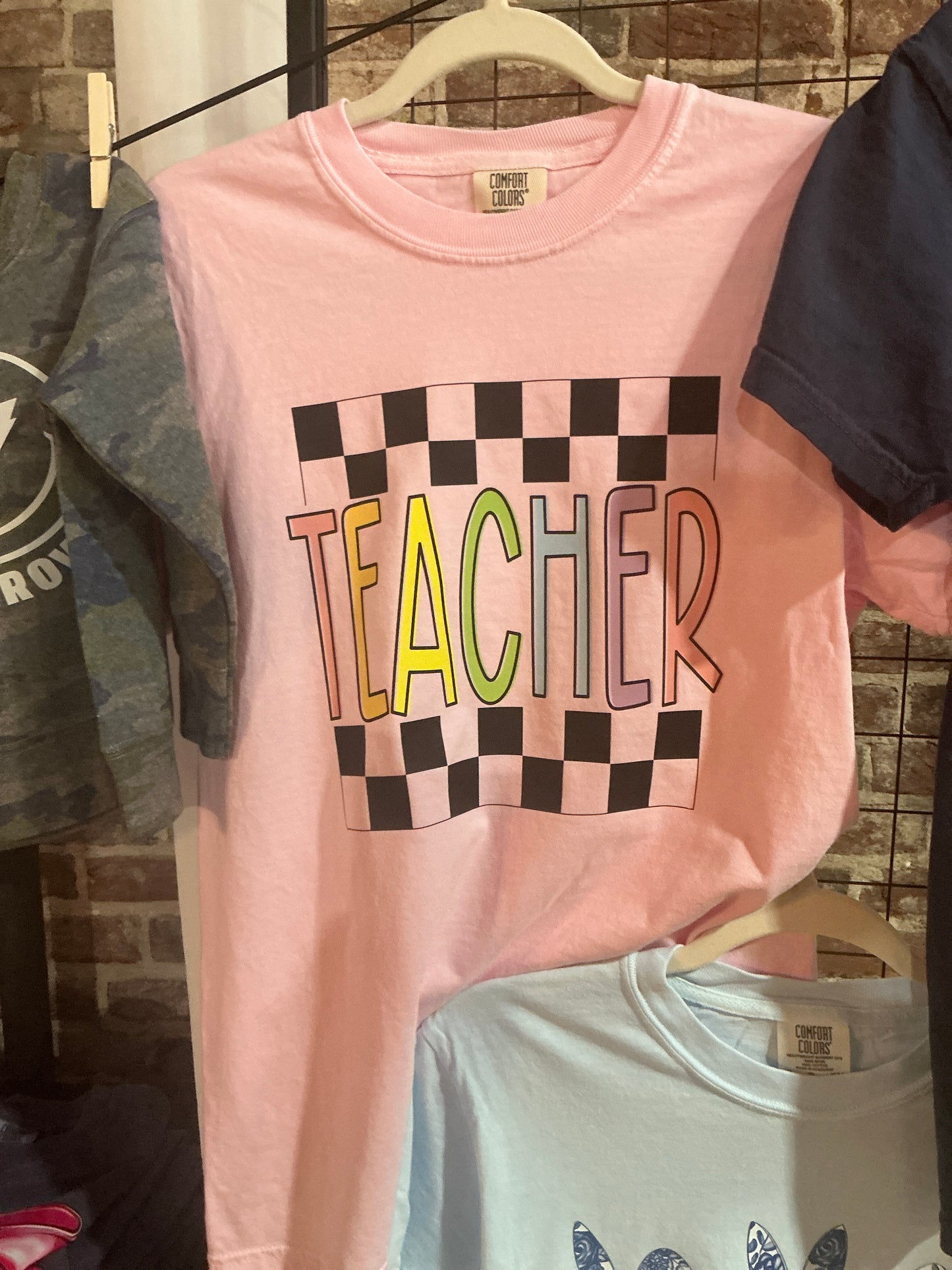 Checkered Teacher Tee