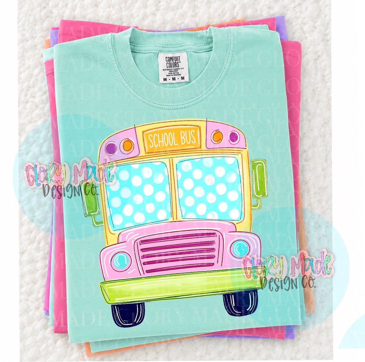 School Bus Doodle Tee