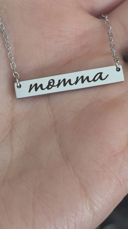 Custom Engraved Bar Necklace