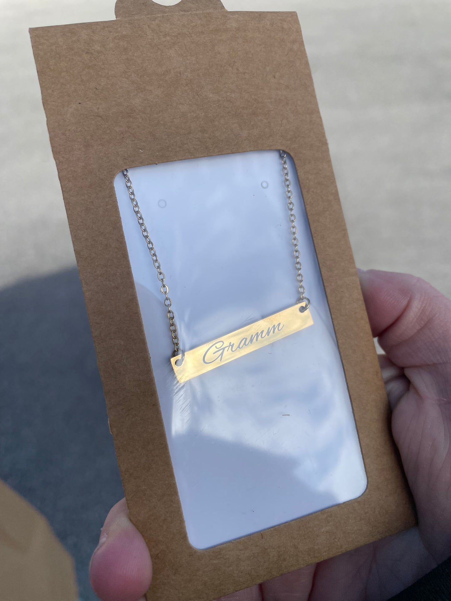 Custom Engraved Bar Necklace