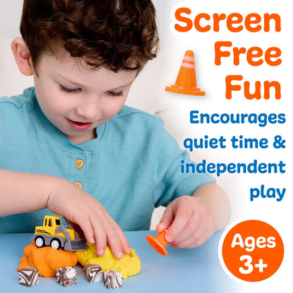 Sensory Mini Play Kit Jar with Cloud Clay: Construction Them