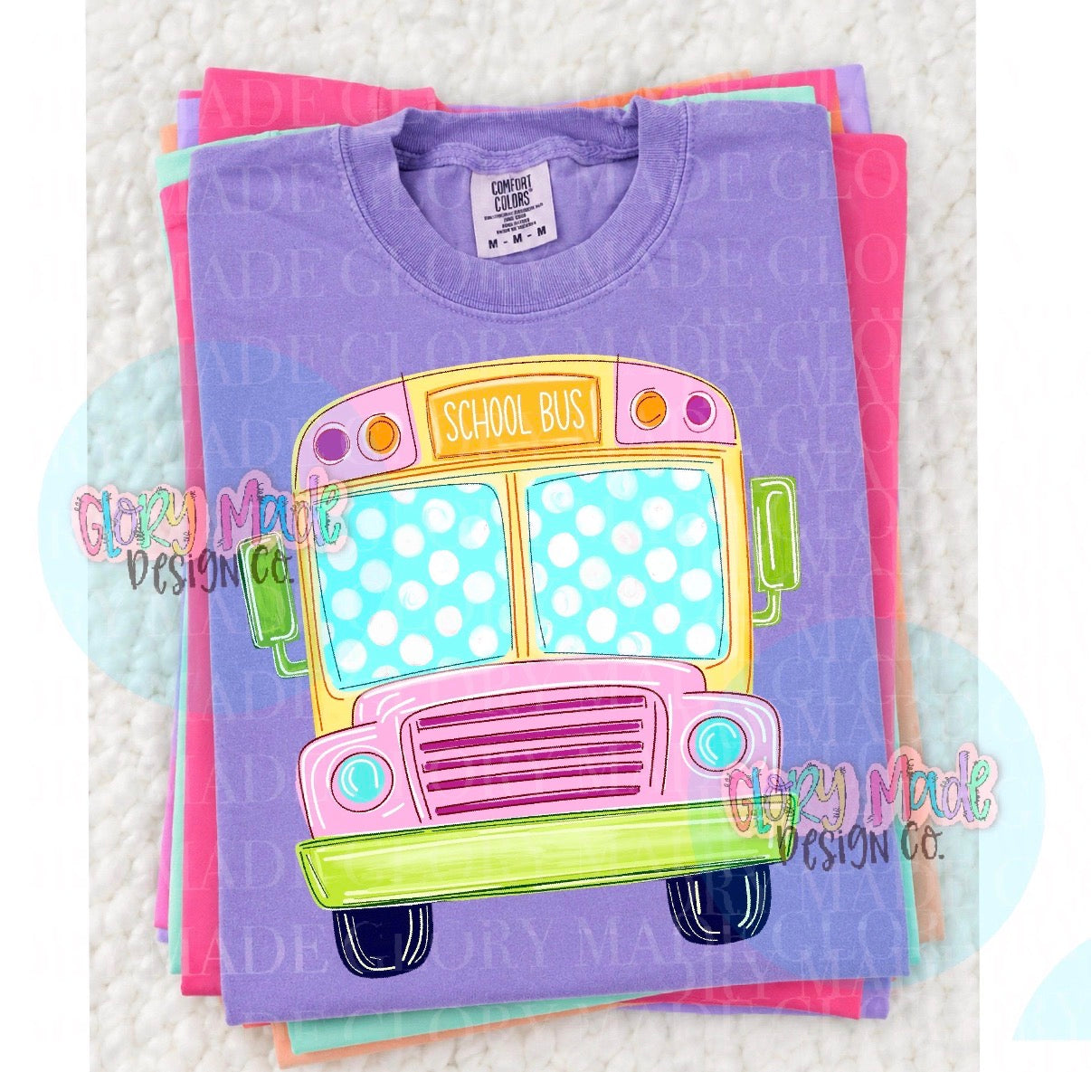 School Bus Doodle Tee