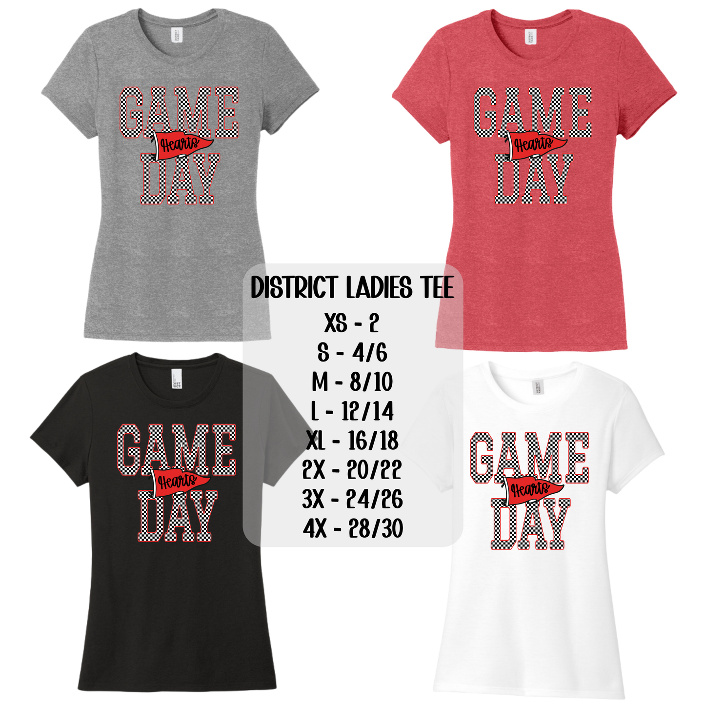 Hearts Checkered Game Day