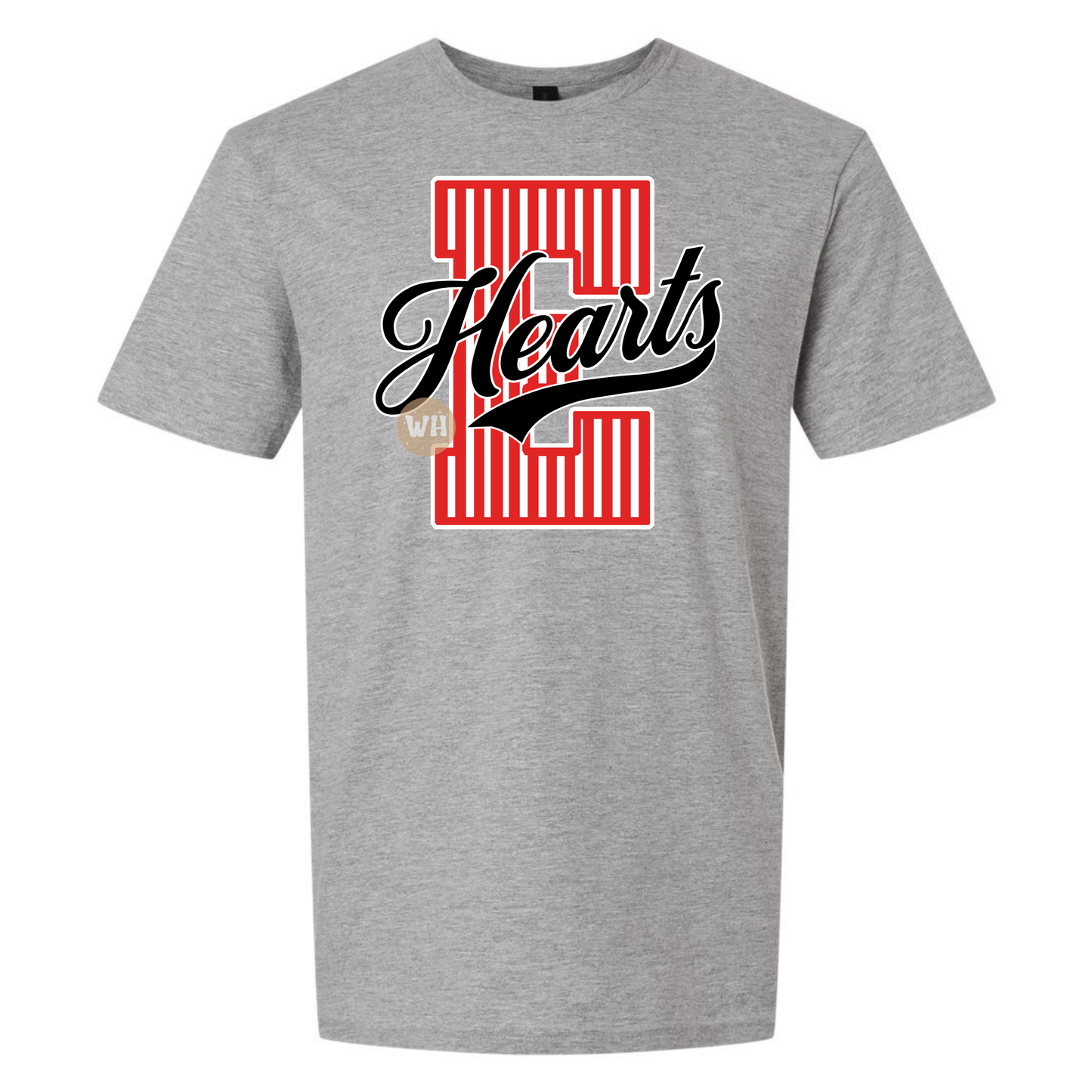 Hearts Striped Initial